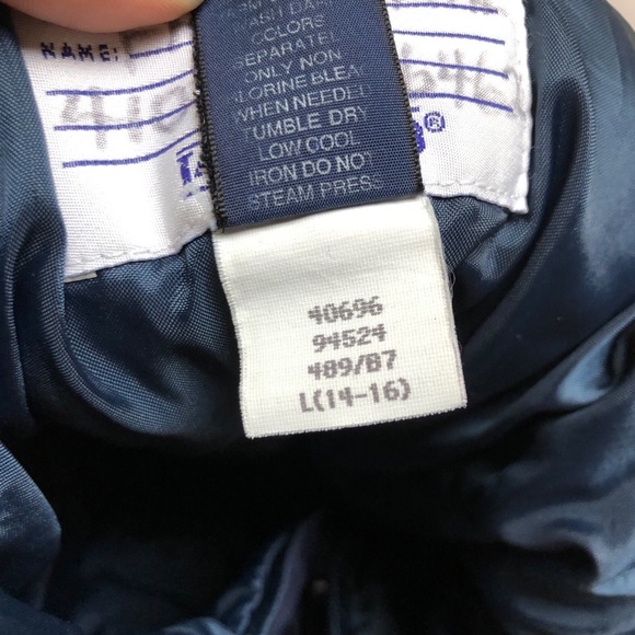 Vintage 90s Lands End Suspender Style Ski Snow Pants Navy Boys Large (14-16) - Picture 13 of 15